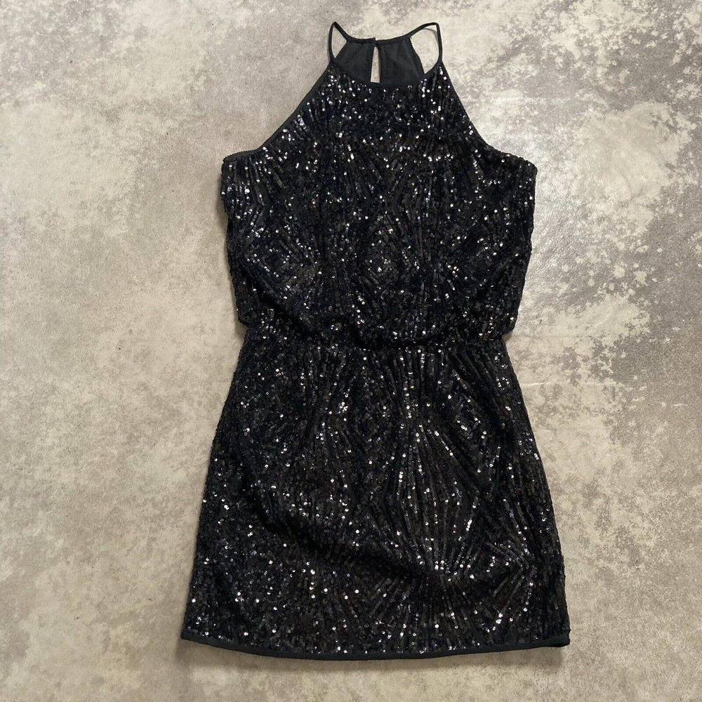 Revolve Saylor Dylan sequin mini black dress Women’s size XS Sleeveless